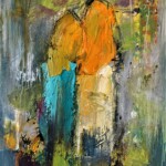 Gemälde "girlfriends" von Hans-Georg Mayer mit Mischtechnik gemalt.