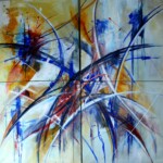 Acrylgemälde - "schwingungen" - von Hans-Georg Mayer.