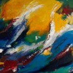 Gemälde: "tanz der farben" von Hans-Georg Mayer.
