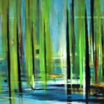 Painting's title: green expression - from the artist Hans-Georg Mayer.