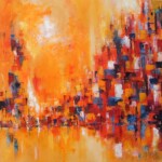 Ölgemälde "mirroring" von Hans-Georg Mayer